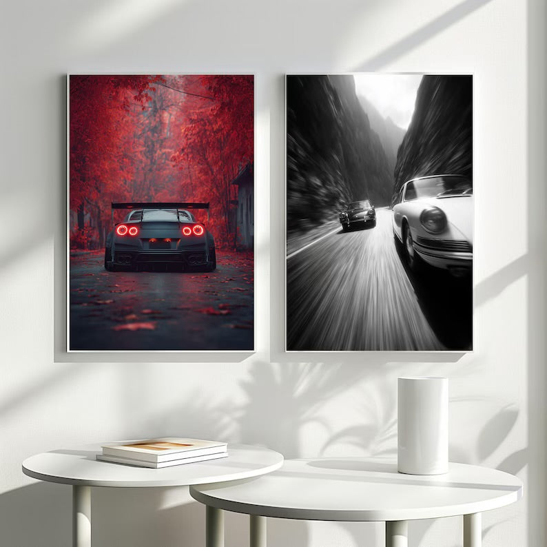 2 Car Wall Art Prints,